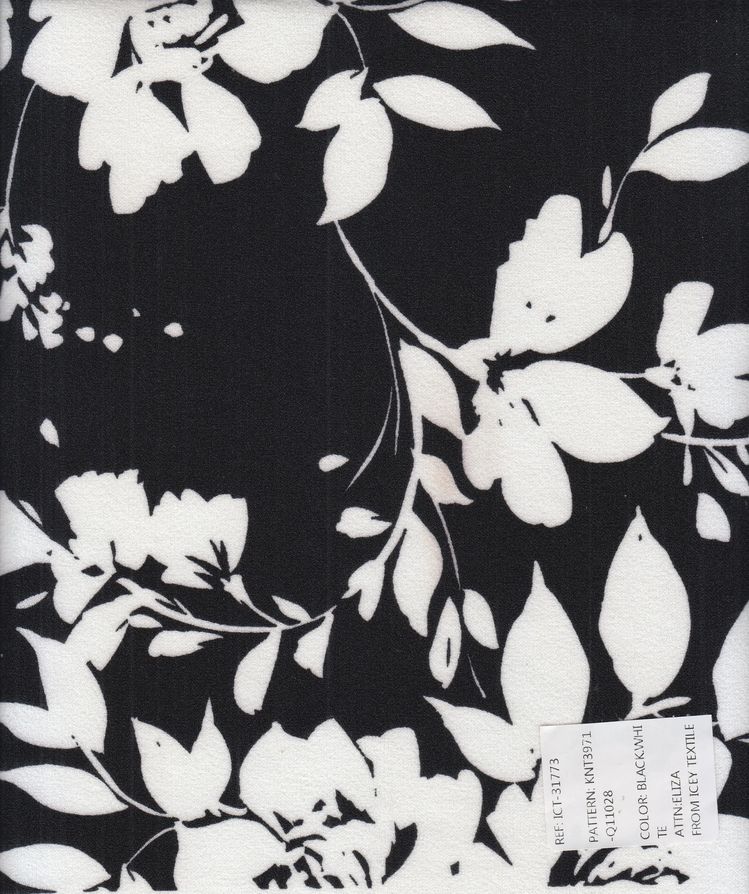 Techno Crepe Floral Print Knit Fabric - KNT3971-Q11028 - Image 4